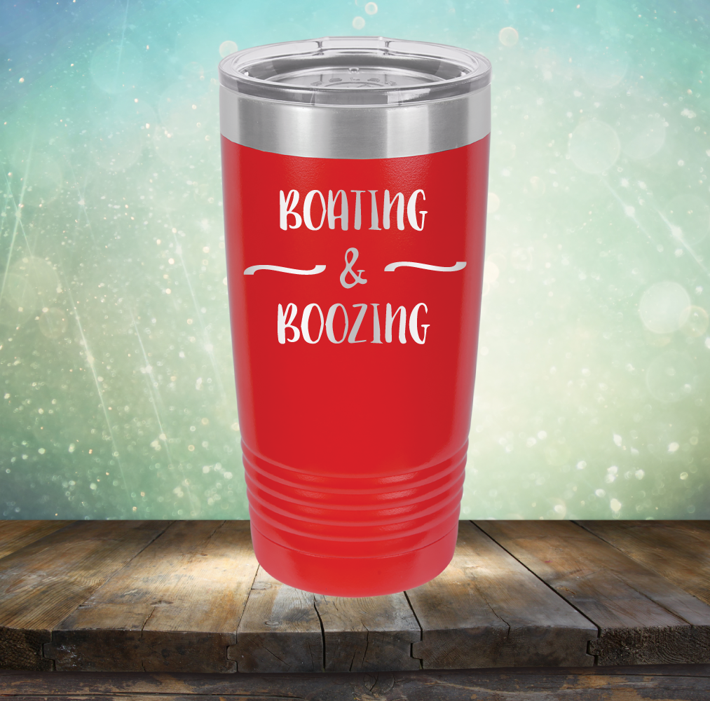 Boating &amp; Boozing - Laser Etched Tumbler Mug