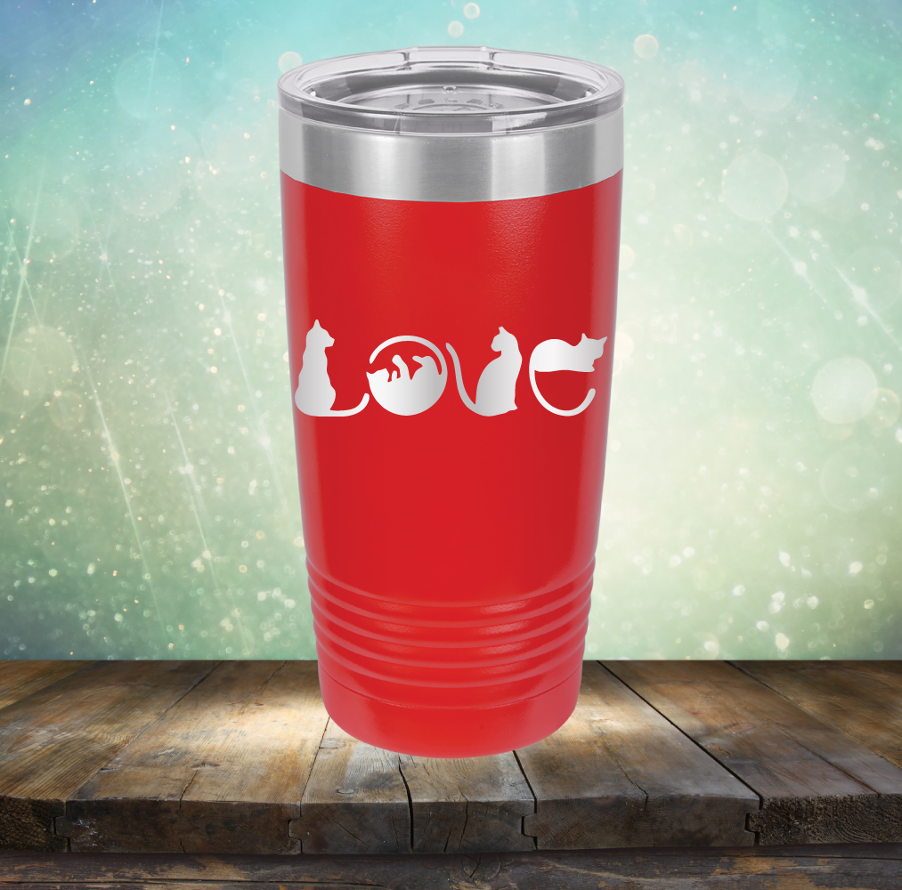 Cat Love - Laser Etched Tumbler Mug