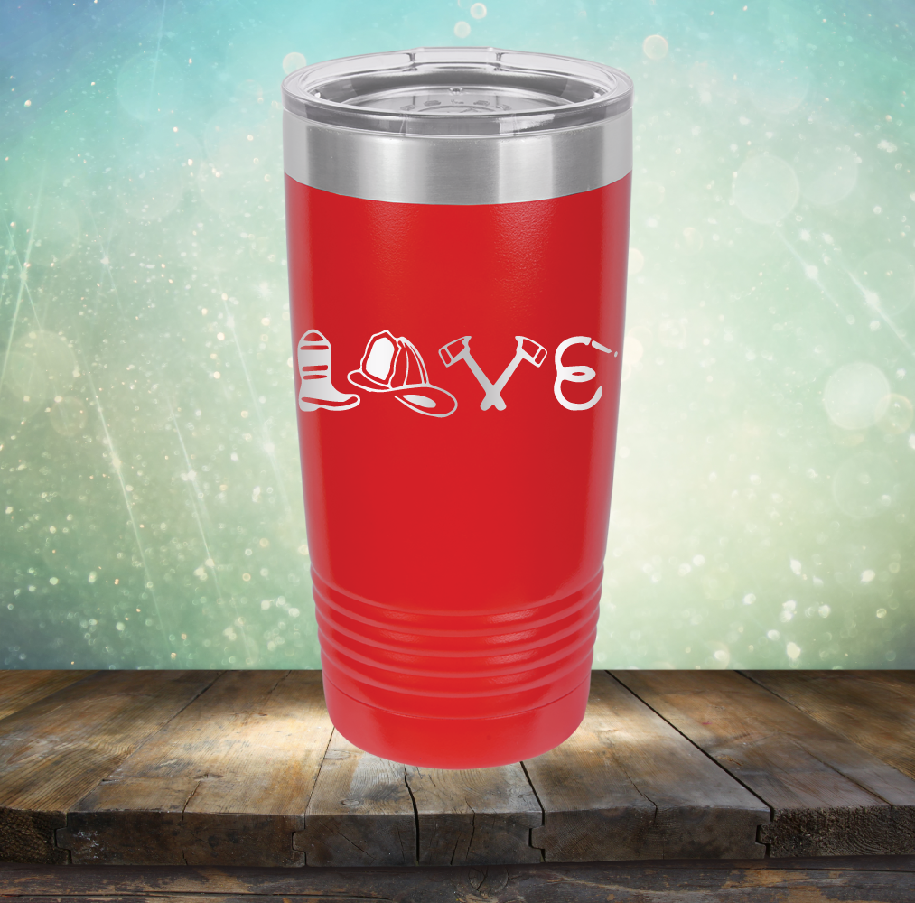 Firefighter Love - Laser Etched Tumbler Mug