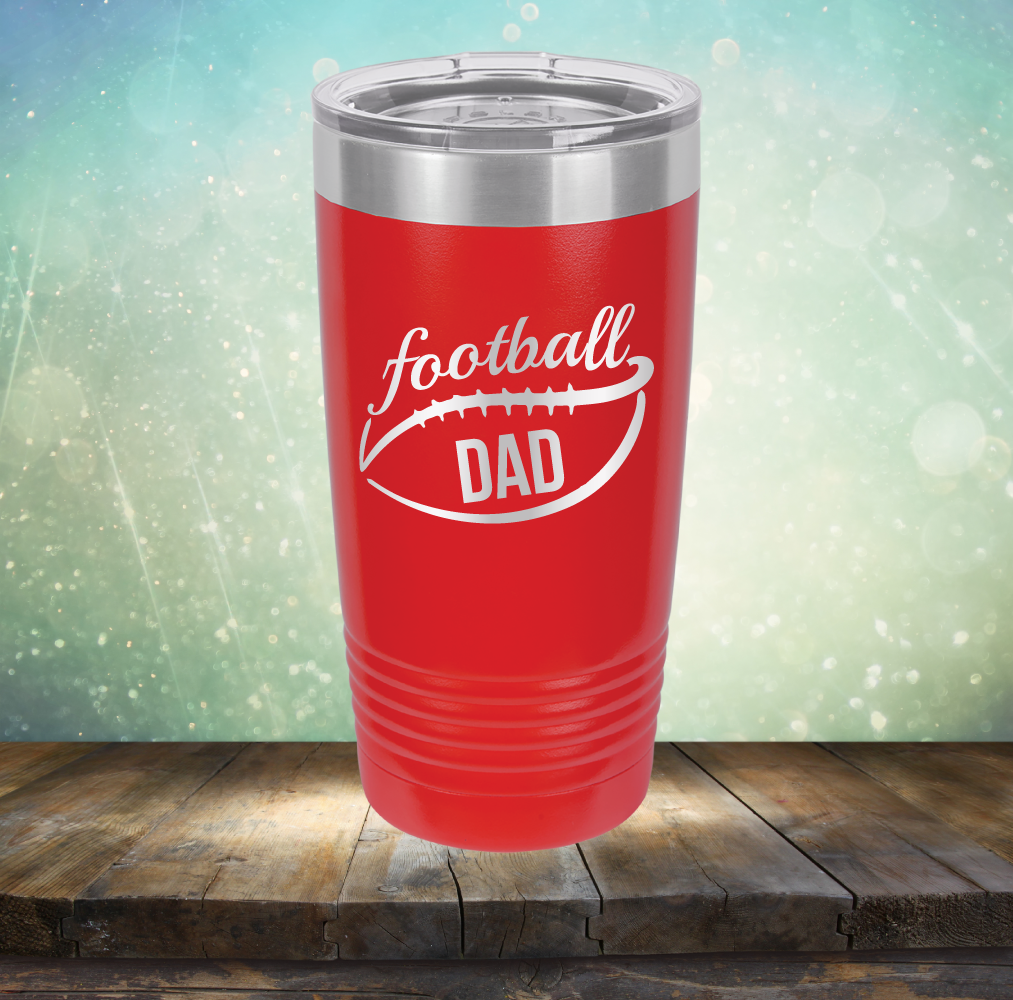 Football Dad - Laser Etched Tumbler Mug