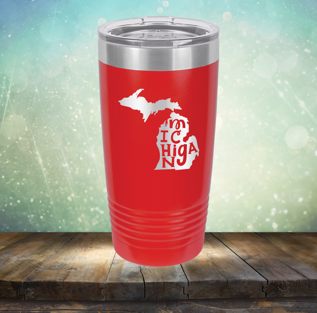 Michigan Outline - Laser Etched Tumbler Mug