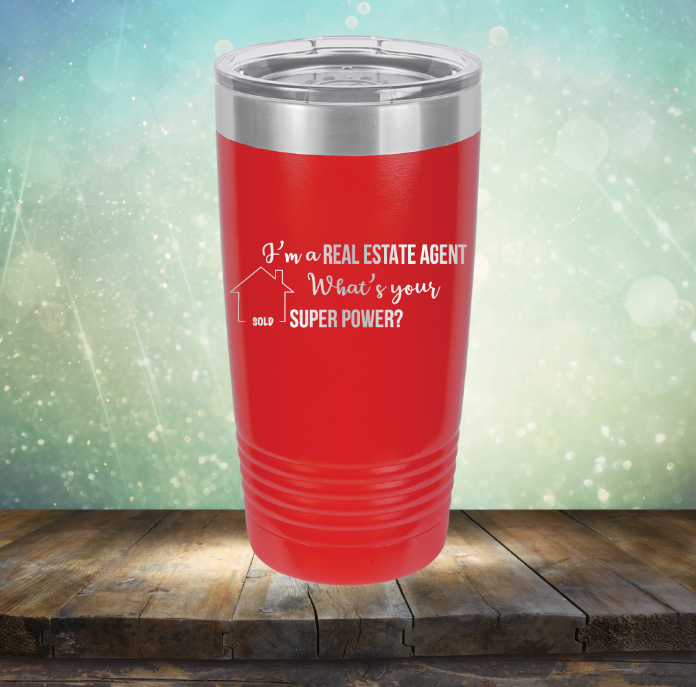Real Estate Agent Super Power - Laser Etched Tumbler Mug
