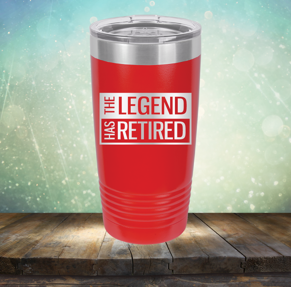 The Legend has Retired - Laser Etched Tumbler Mug