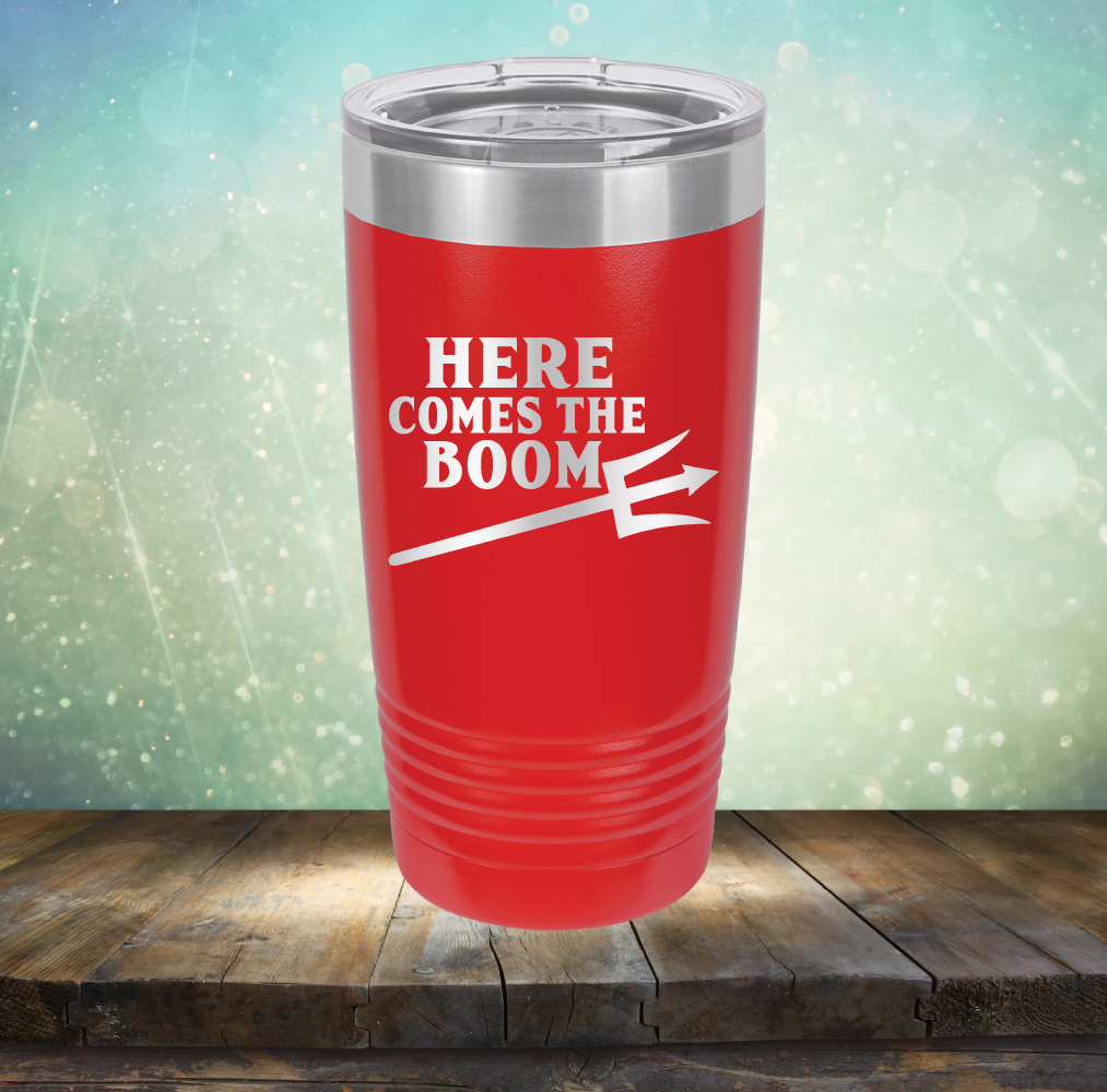 Here Comes The Boom - Laser Etched Tumbler Mug