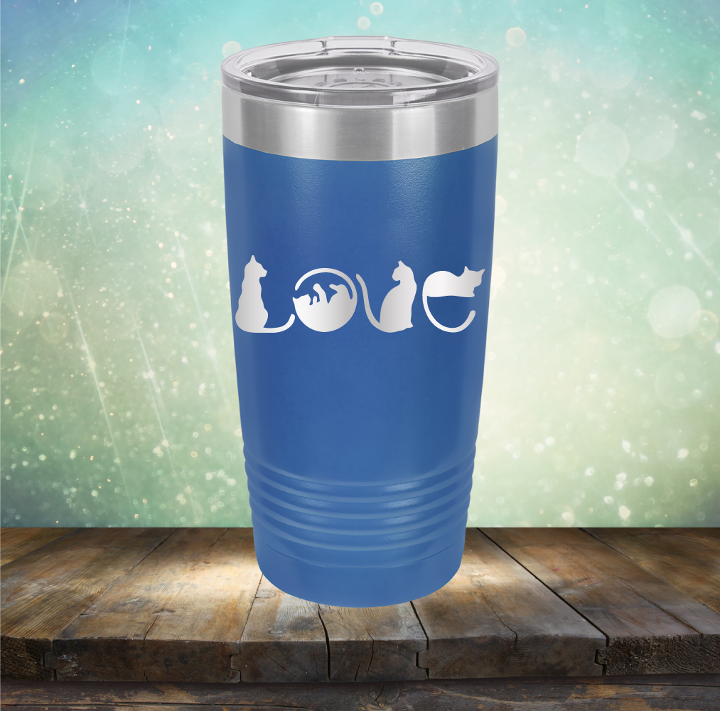 Cat Love - Laser Etched Tumbler Mug