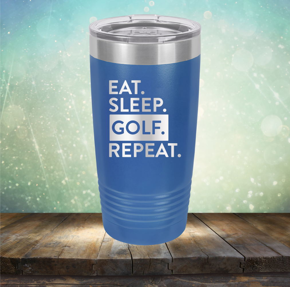 Eat Sleep Golf Repeat - Laser Etched Tumbler Mug