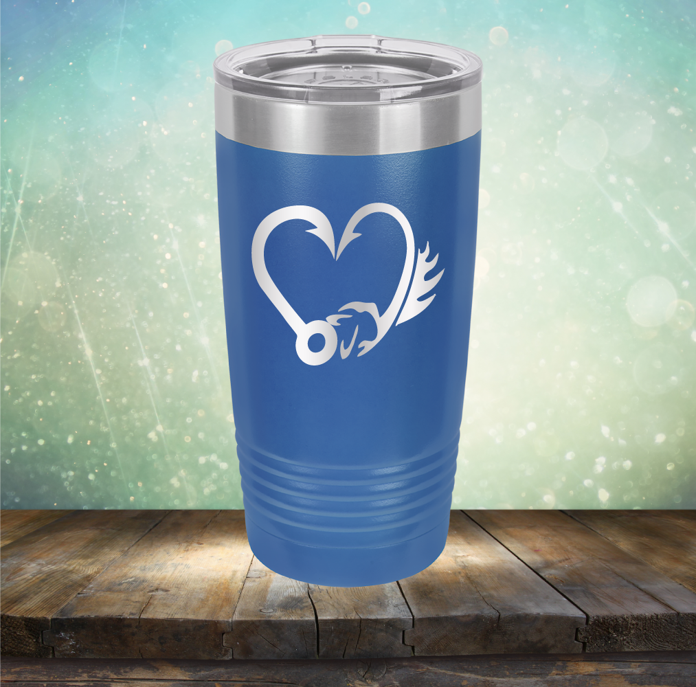 Fish Hook Love - Laser Etched Tumbler Mug