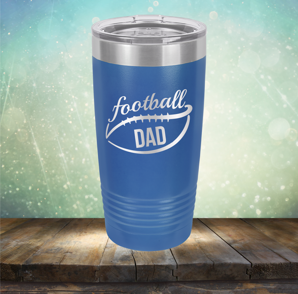 Football Dad - Laser Etched Tumbler Mug