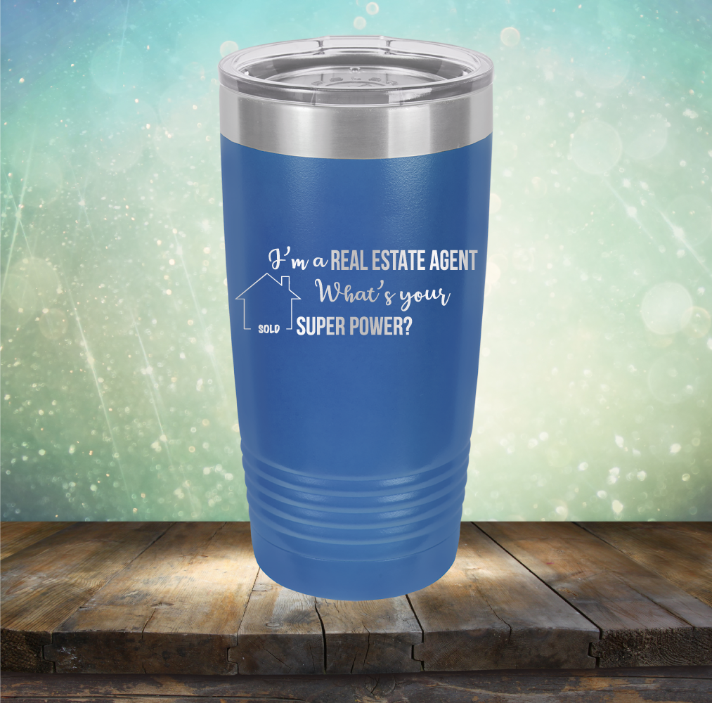 Real Estate Agent Super Power - Laser Etched Tumbler Mug