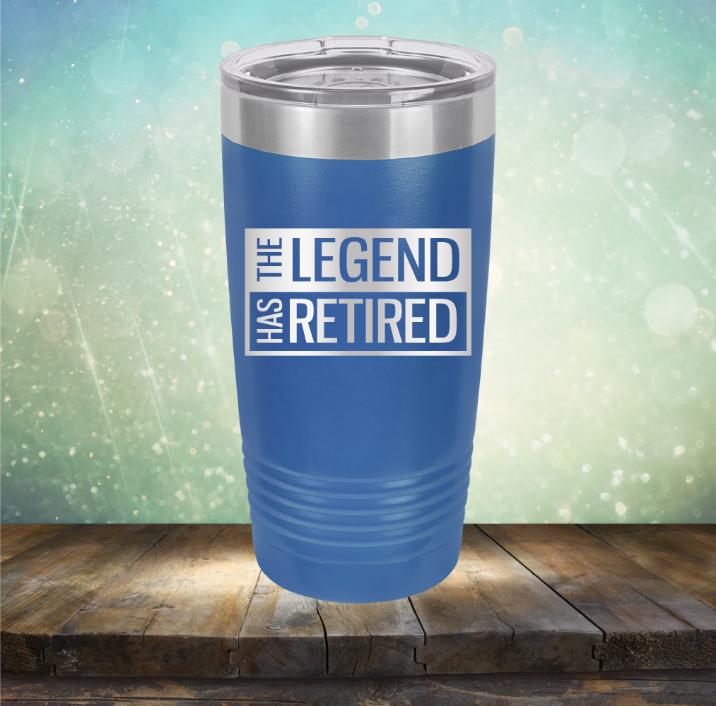 The Legend has Retired - Laser Etched Tumbler Mug