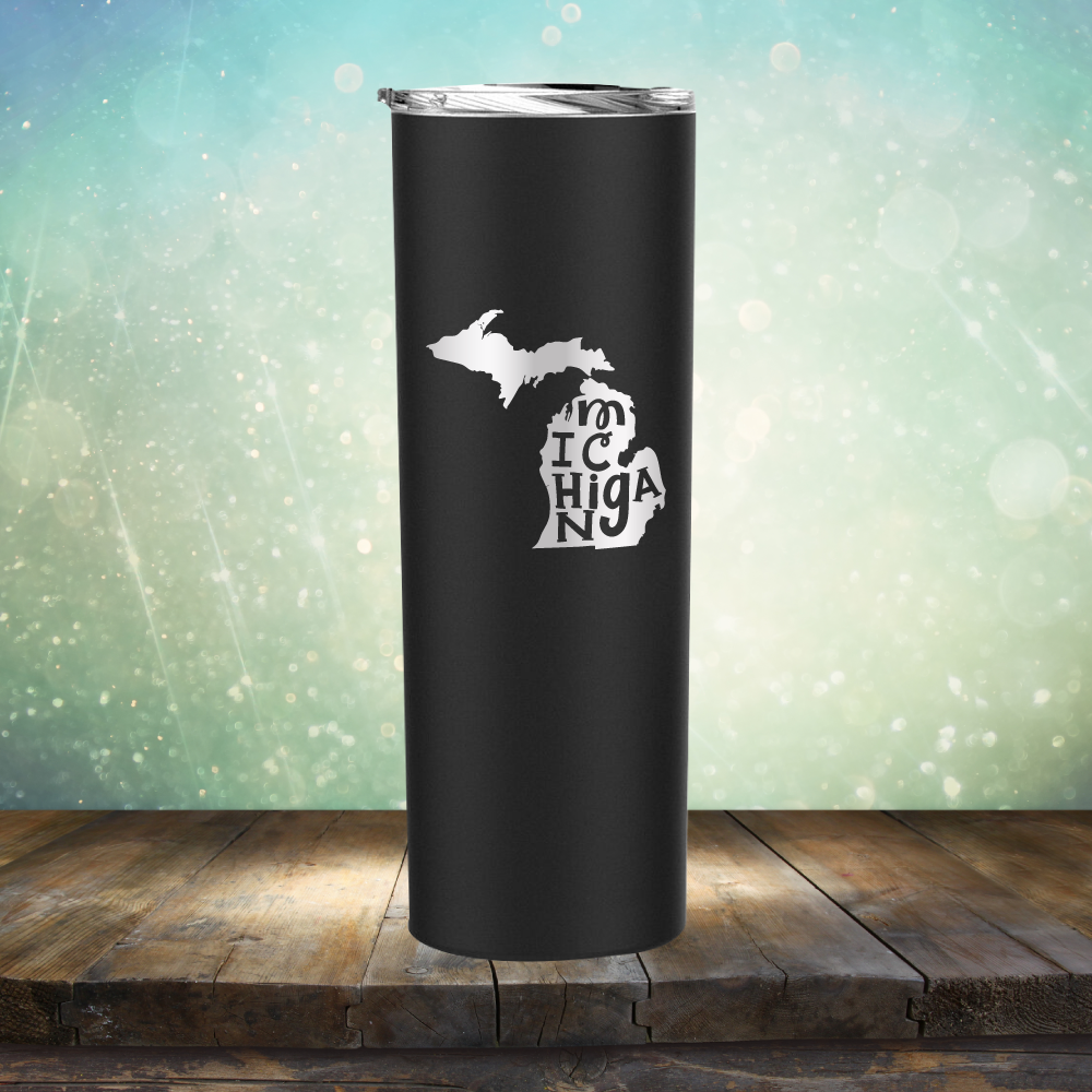 Michigan Outline - Laser Etched Tumbler Mug