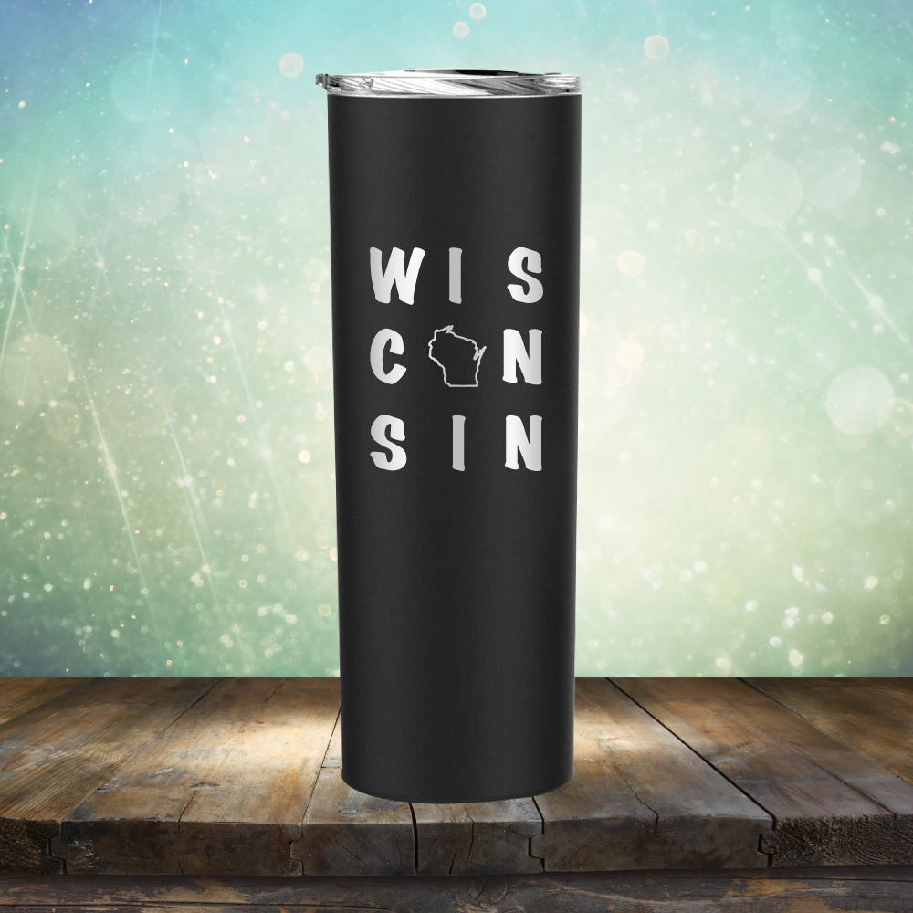 Wisconsin Written Out - Laser Etched Tumbler Mug