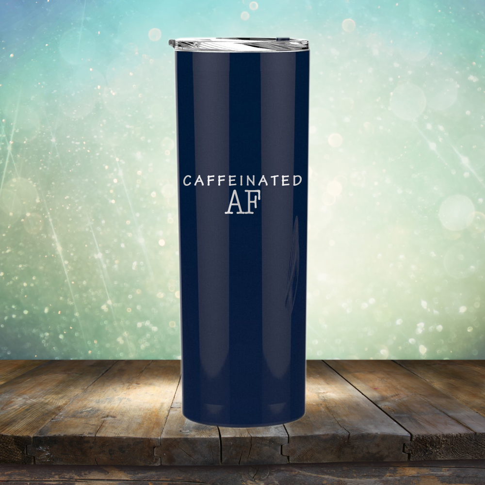 Caffeinated AF - Laser Etched Tumbler Mug