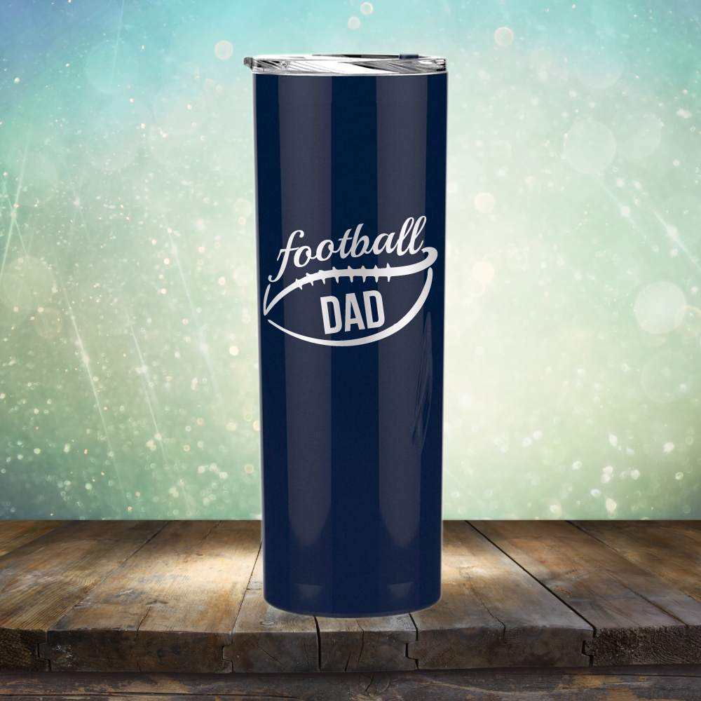 Football Dad - Laser Etched Tumbler Mug