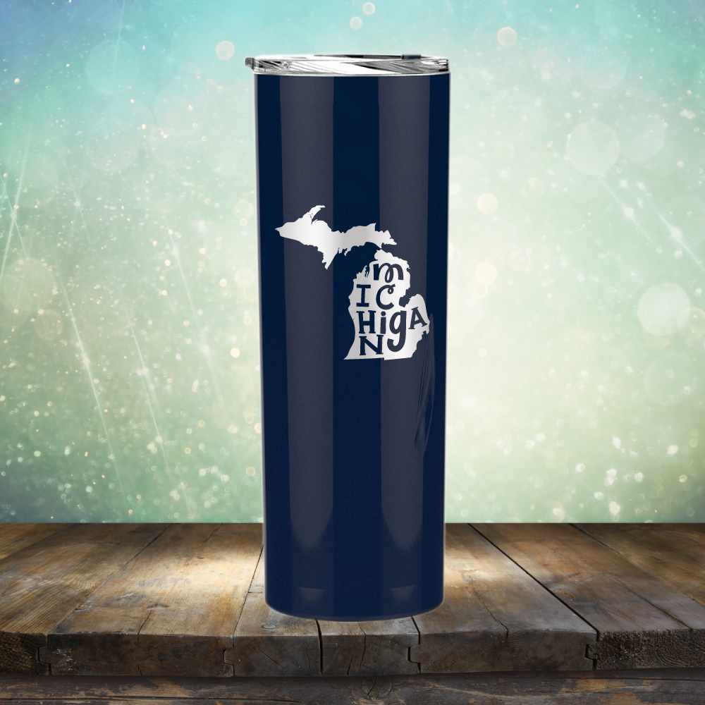Michigan Outline - Laser Etched Tumbler Mug