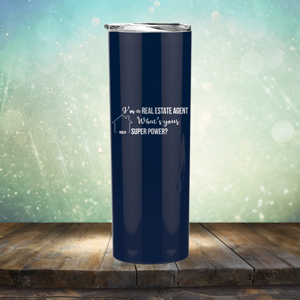 Real Estate Agent Super Power - Laser Etched Tumbler Mug