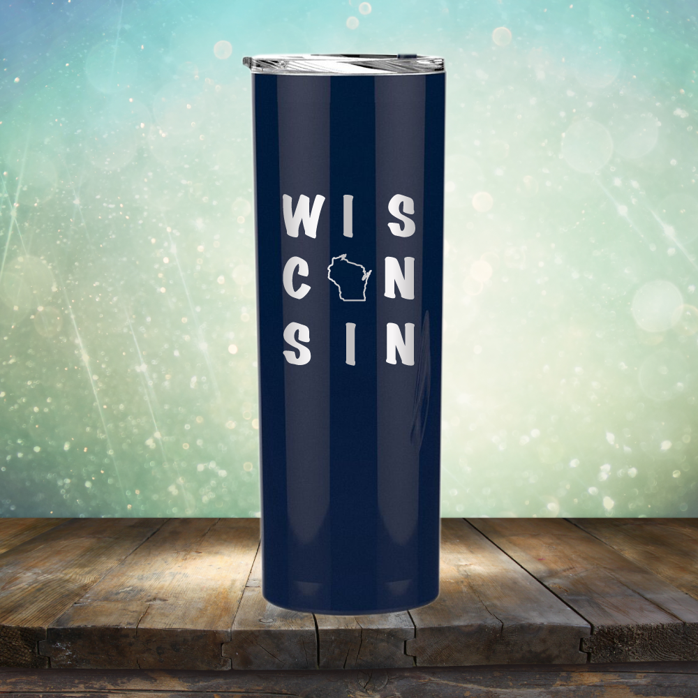 Wisconsin Written Out - Laser Etched Tumbler Mug