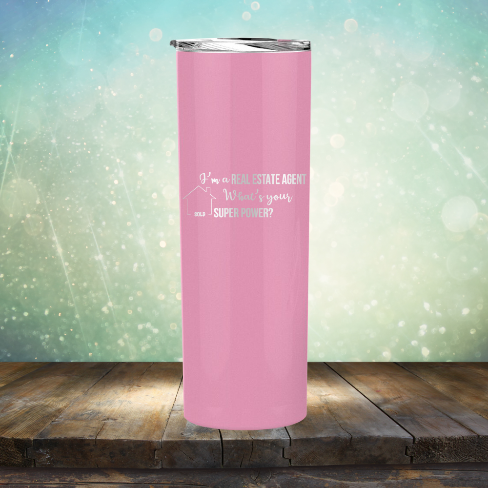 Real Estate Agent Super Power - Laser Etched Tumbler Mug