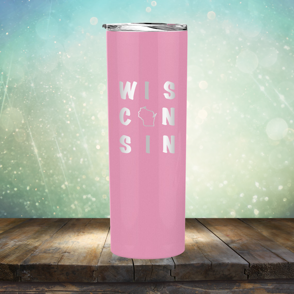Wisconsin Written Out - Laser Etched Tumbler Mug