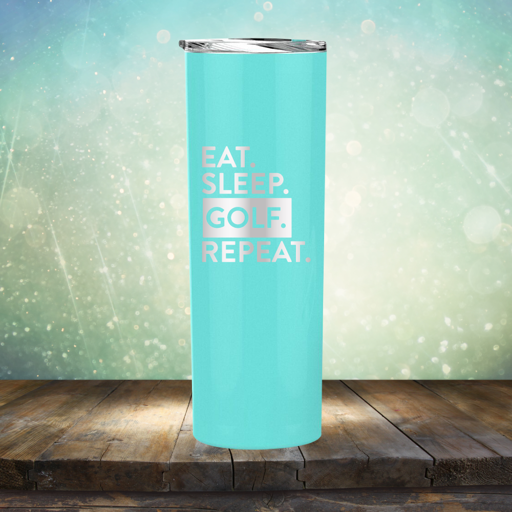 Eat Sleep Golf Repeat - Laser Etched Tumbler Mug