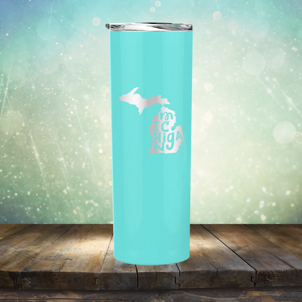 Michigan Outline - Laser Etched Tumbler Mug