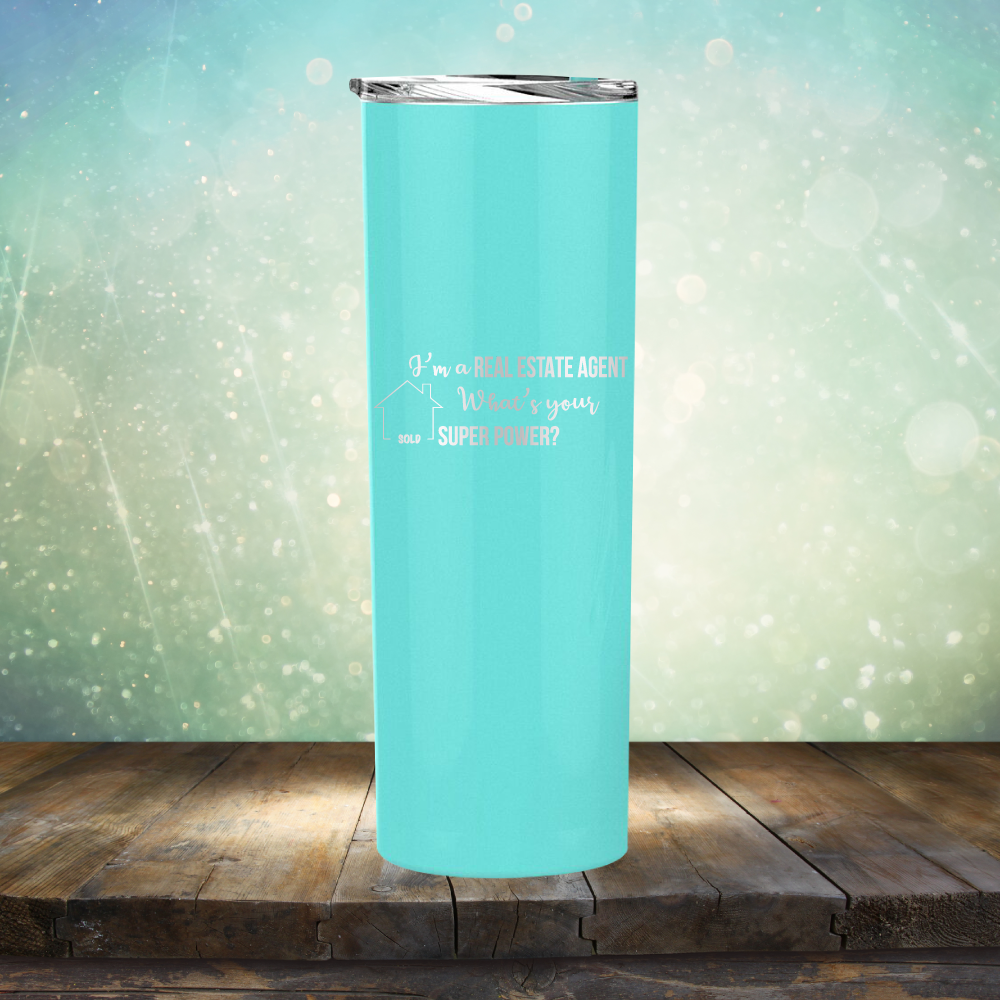 Real Estate Agent Super Power - Laser Etched Tumbler Mug