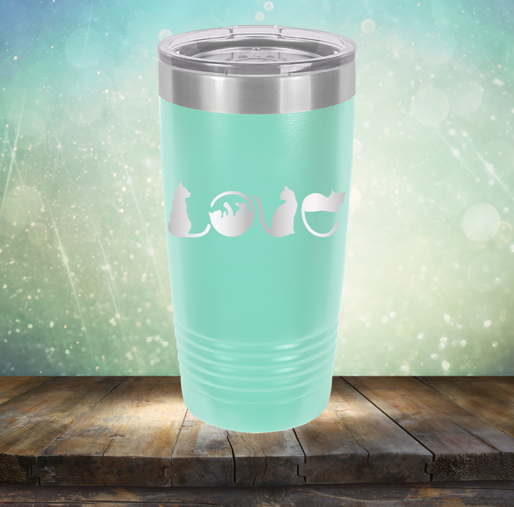 Cat Love - Laser Etched Tumbler Mug