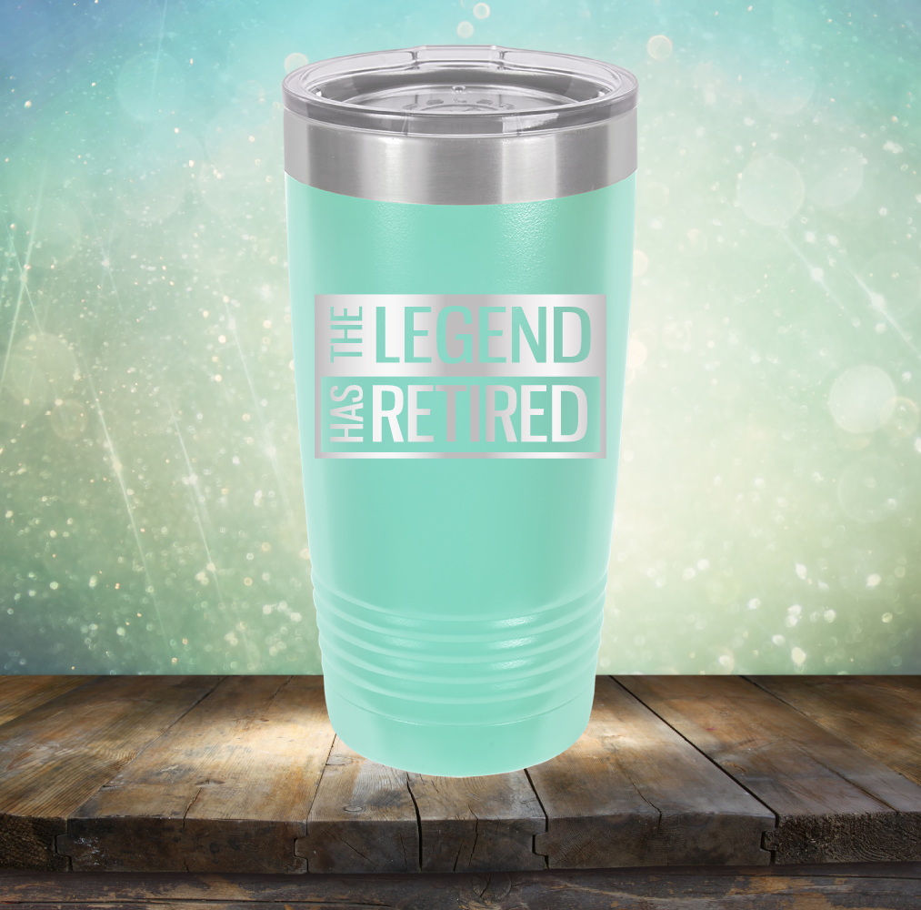 The Legend has Retired - Laser Etched Tumbler Mug