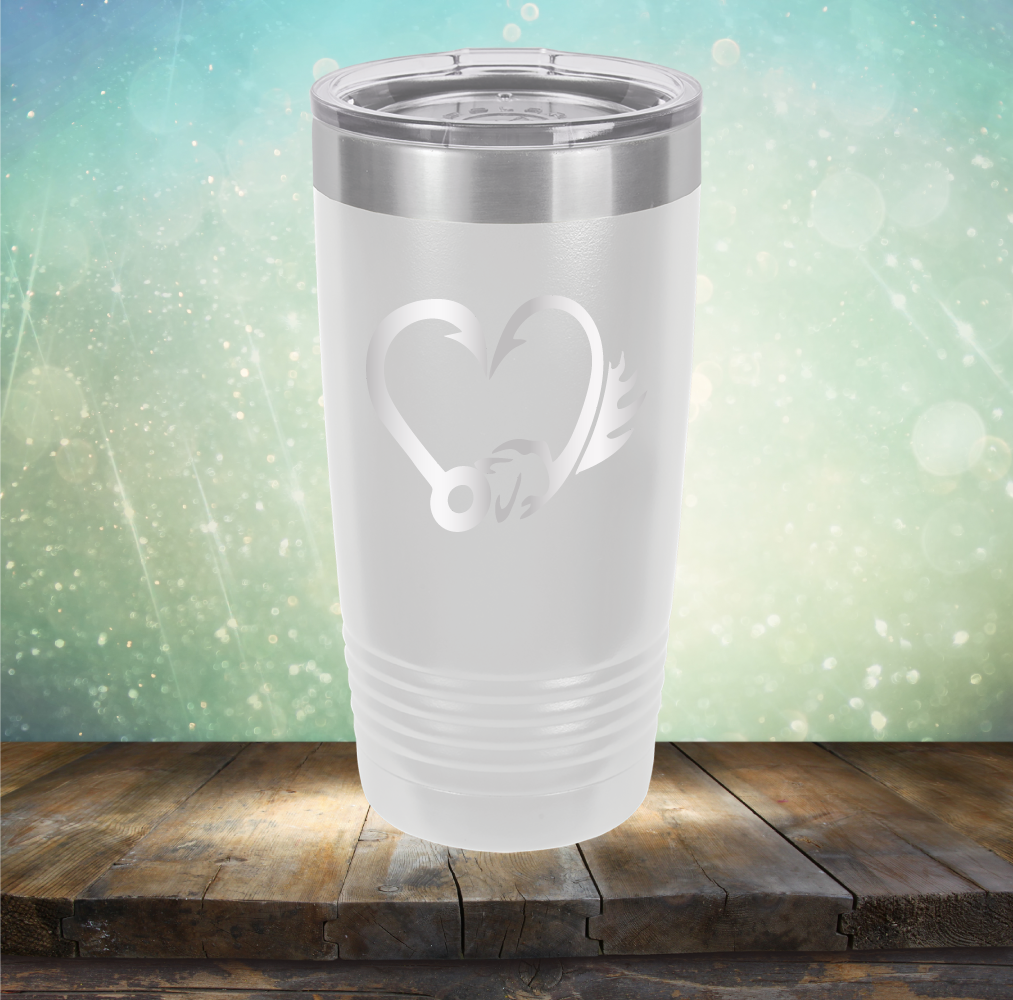 Fish Hook Love - Laser Etched Tumbler Mug