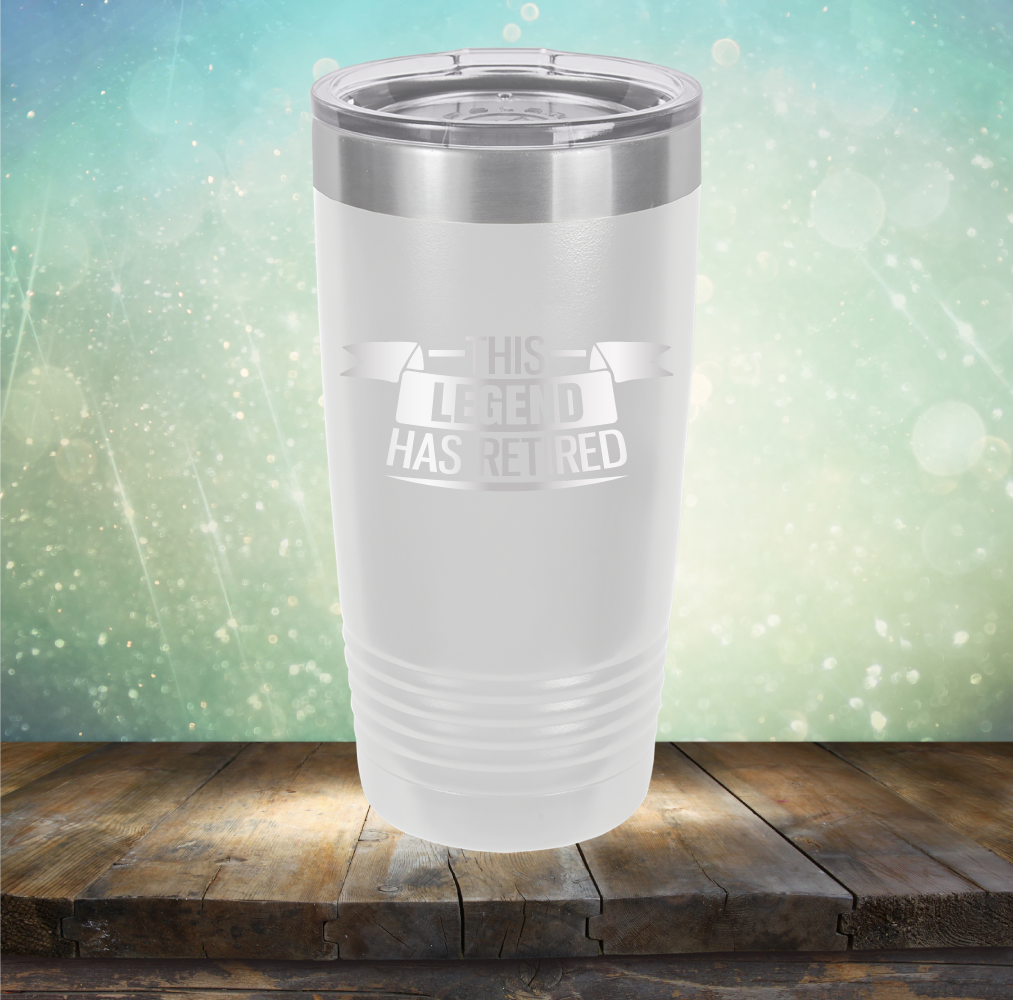 This Legend has Retired - Laser Etched Tumbler Mug