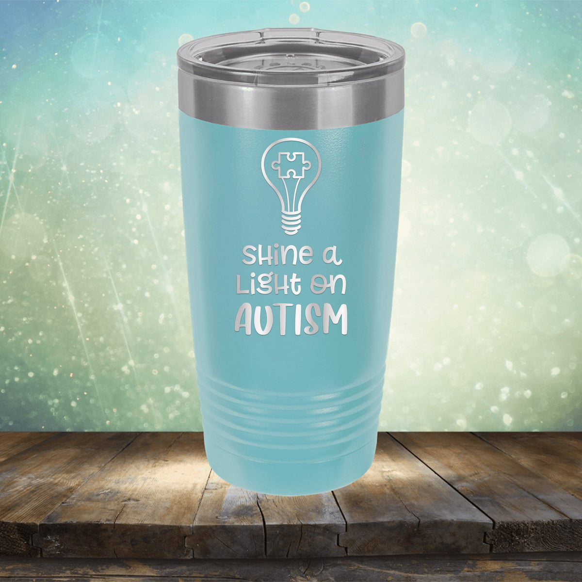 Shine A Light on Autism - Laser Etched Tumbler Mug