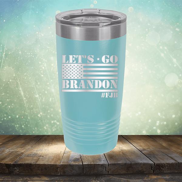 Let&#39;s Go Brandon American Flag - Laser Etched Tumbler Mug