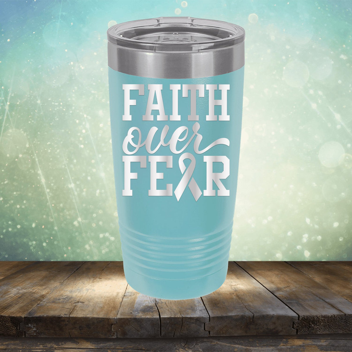 Faith Over Fear - Laser Etched Tumbler Mug