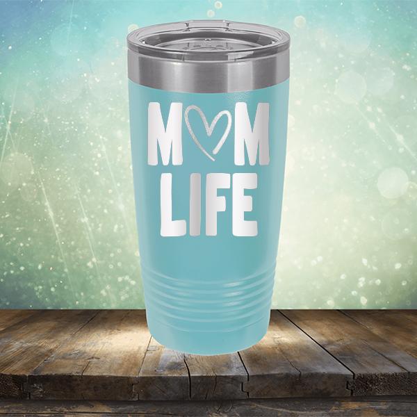 Mom Life with Heart - Laser Etched Tumbler Mug