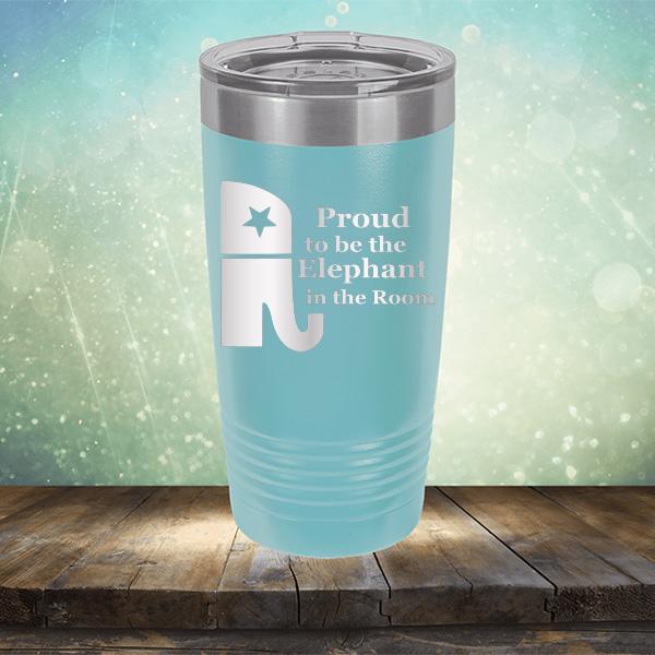 Proud To Be The Elephant in the Room - Laser Etched Tumbler Mug