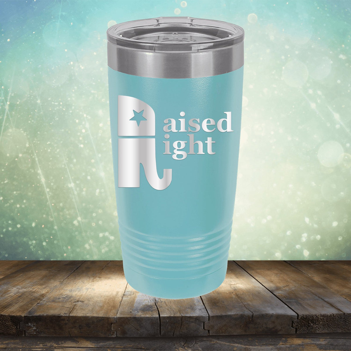 Elephant Raised Right - Laser Etched Tumbler Mug