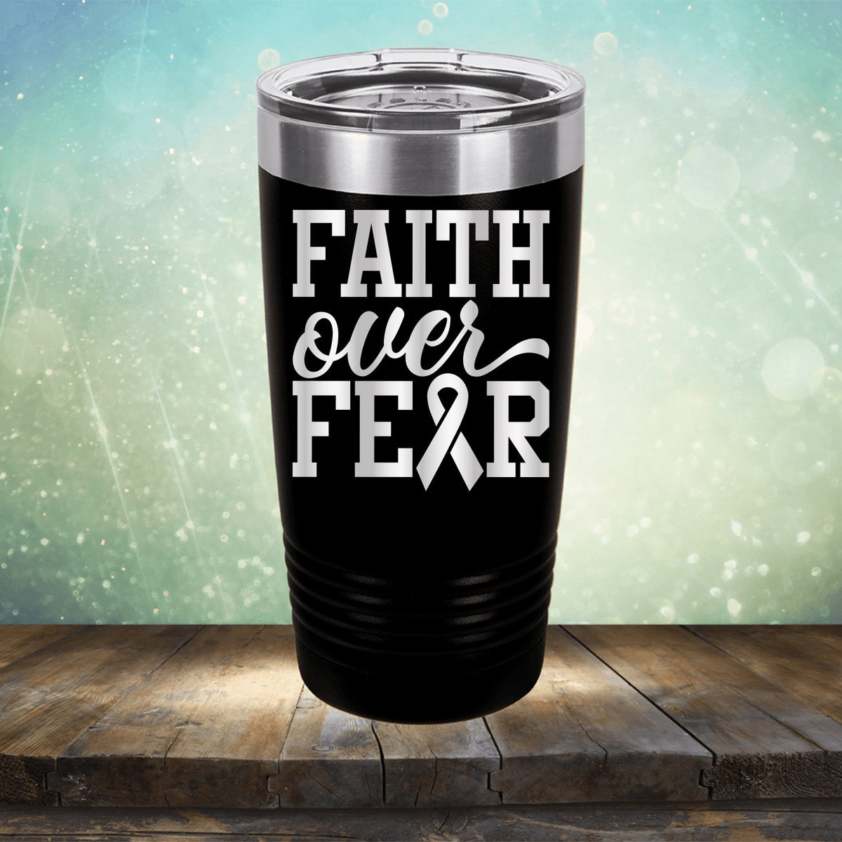 Faith Over Fear - Laser Etched Tumbler Mug