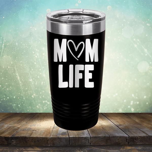 Mom Life with Heart - Laser Etched Tumbler Mug