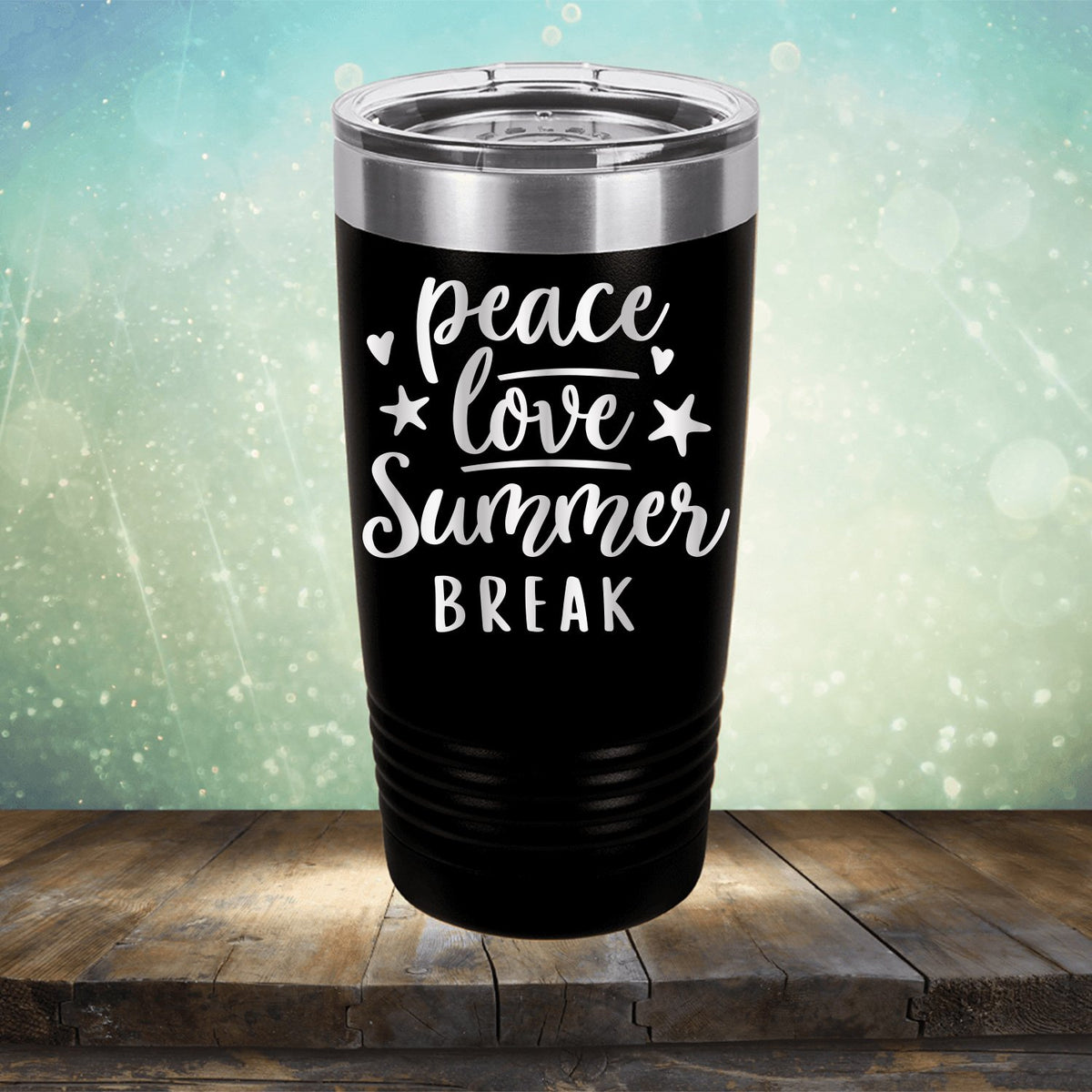 Peace Love Summer Break - Laser Etched Tumbler Mug