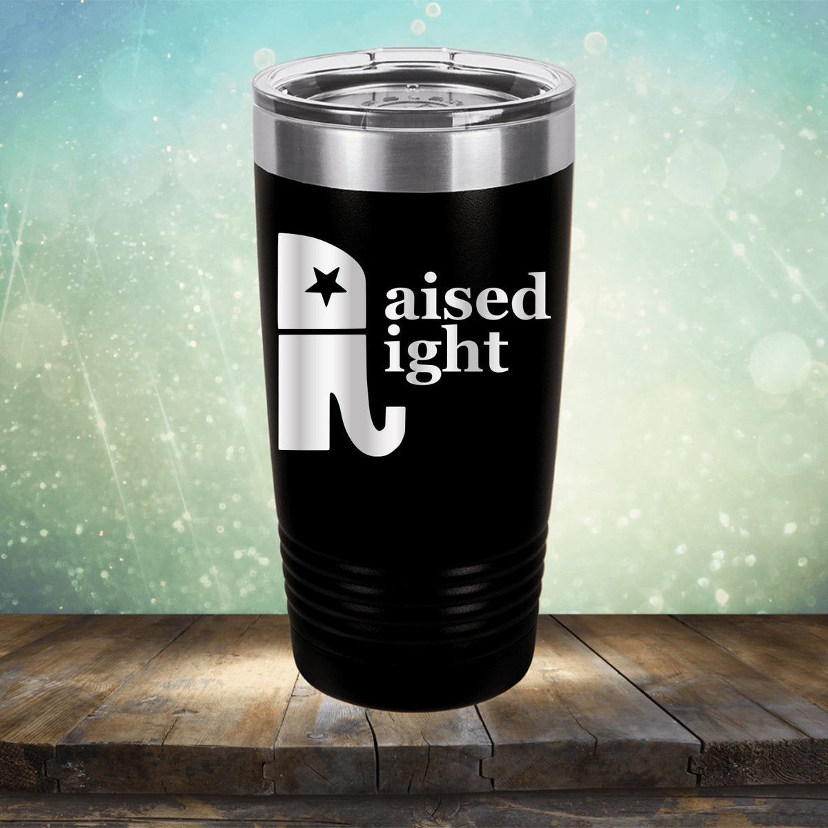 Elephant Raised Right - Laser Etched Tumbler Mug