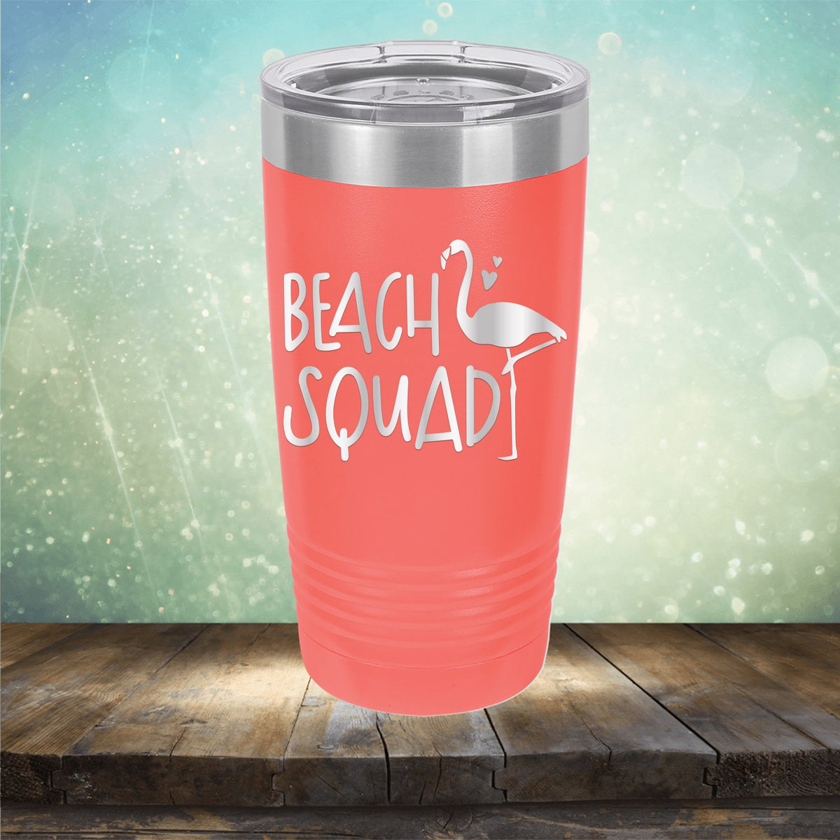 Beach Squad with Swan - Laser Etched Tumbler Mug