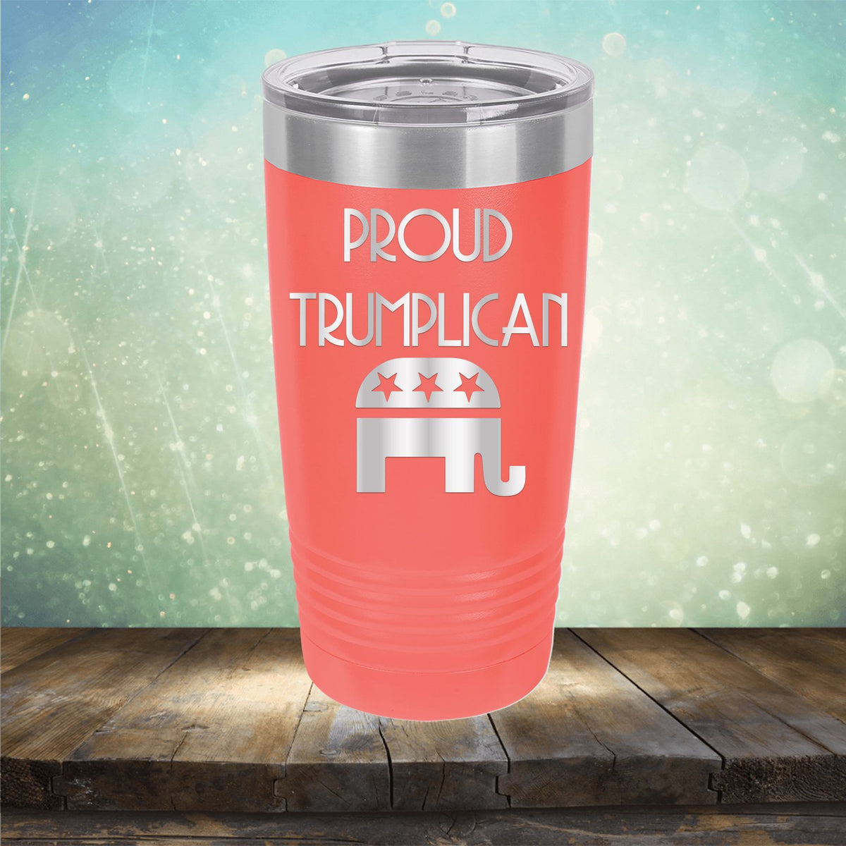 Proud Trumplican Elephant - Laser Etched Tumbler Mug