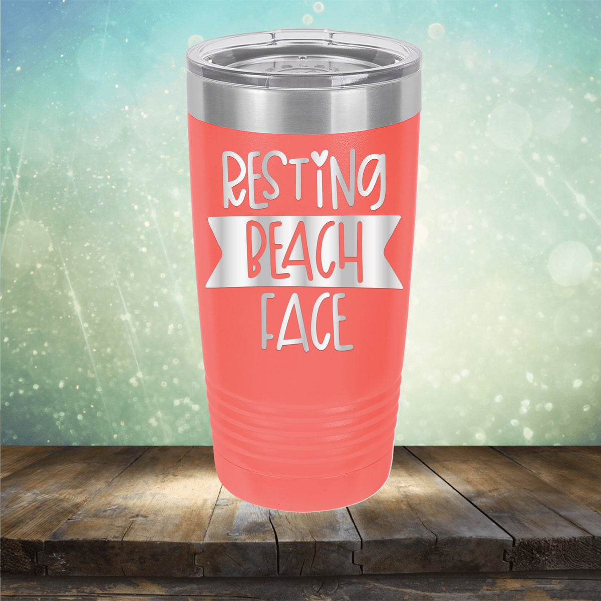 Resting Beach Face - Laser Etched Tumbler Mug