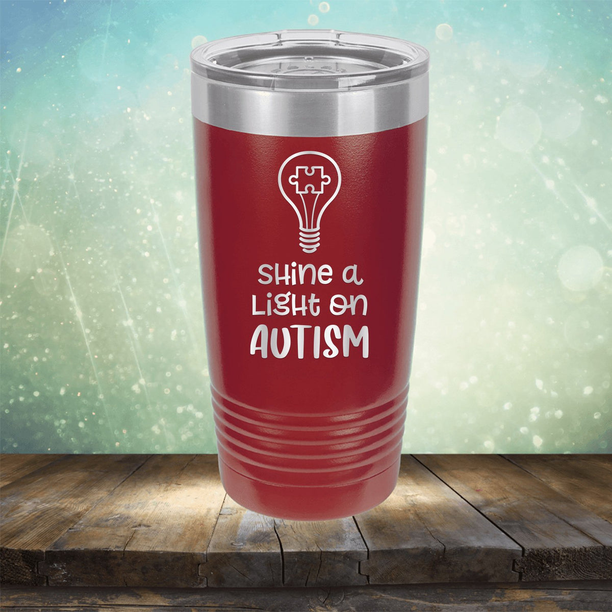 Shine A Light on Autism - Laser Etched Tumbler Mug
