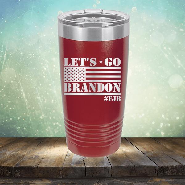 Let&#39;s Go Brandon American Flag - Laser Etched Tumbler Mug