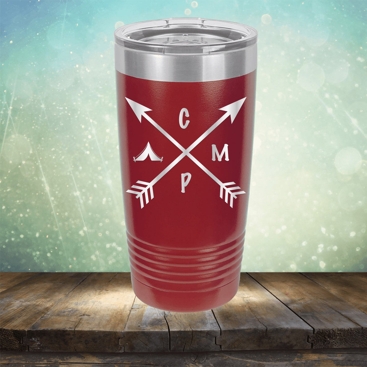 Camp with Arrows - Laser Etched Tumbler Mug