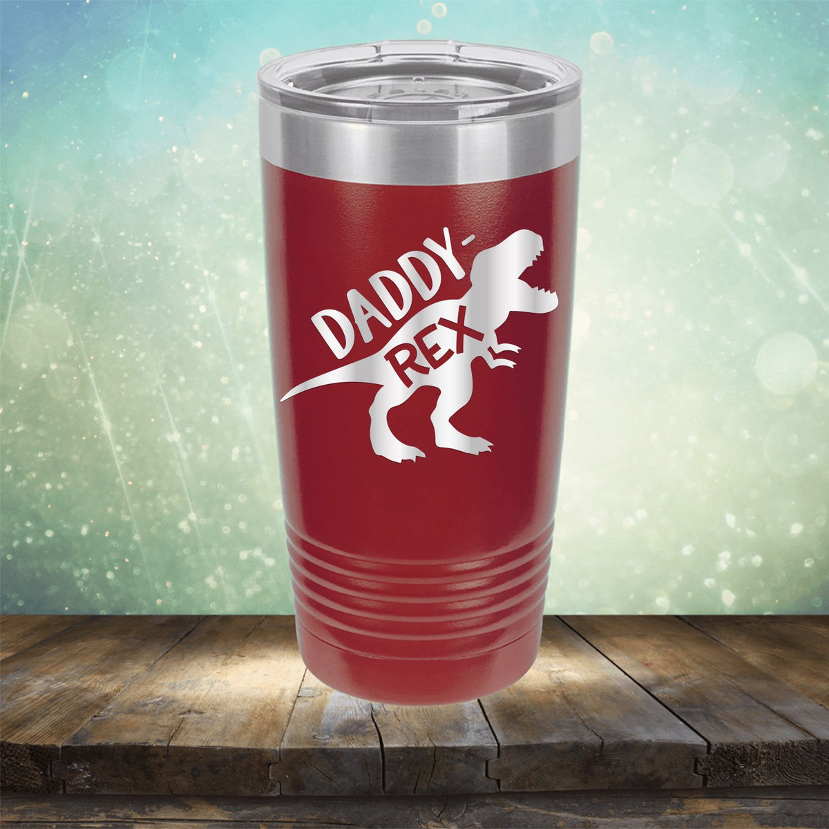 Daddy Rex Dinosaur - Laser Etched Tumbler Mug