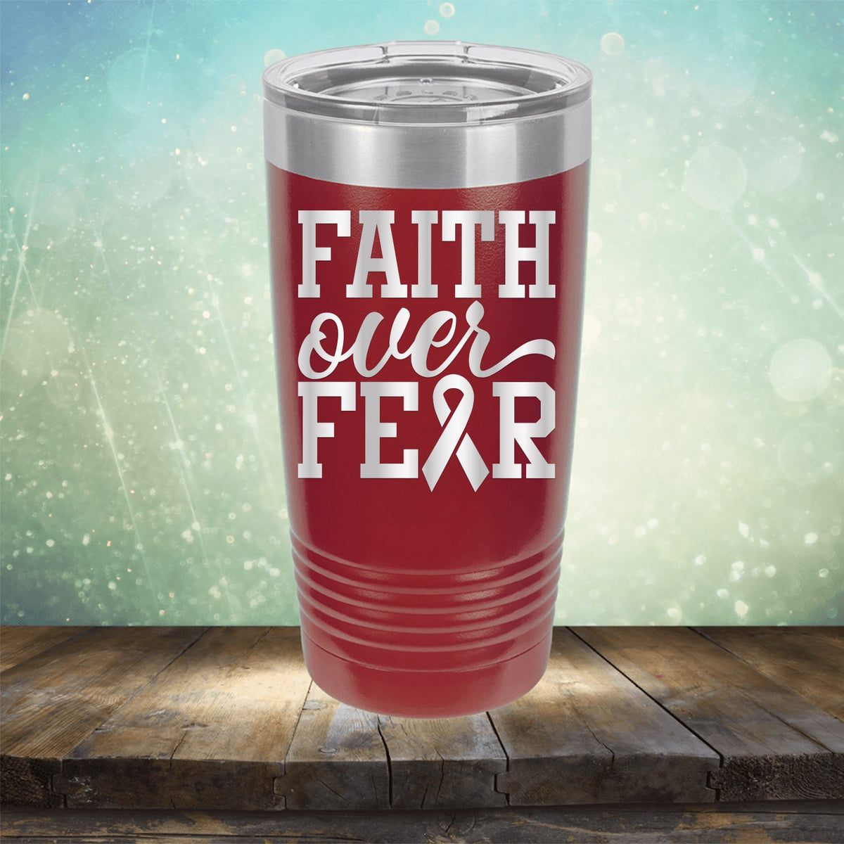 Faith Over Fear - Laser Etched Tumbler Mug