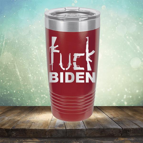 Fuck Biden Guns - Laser Etched Tumbler Mug