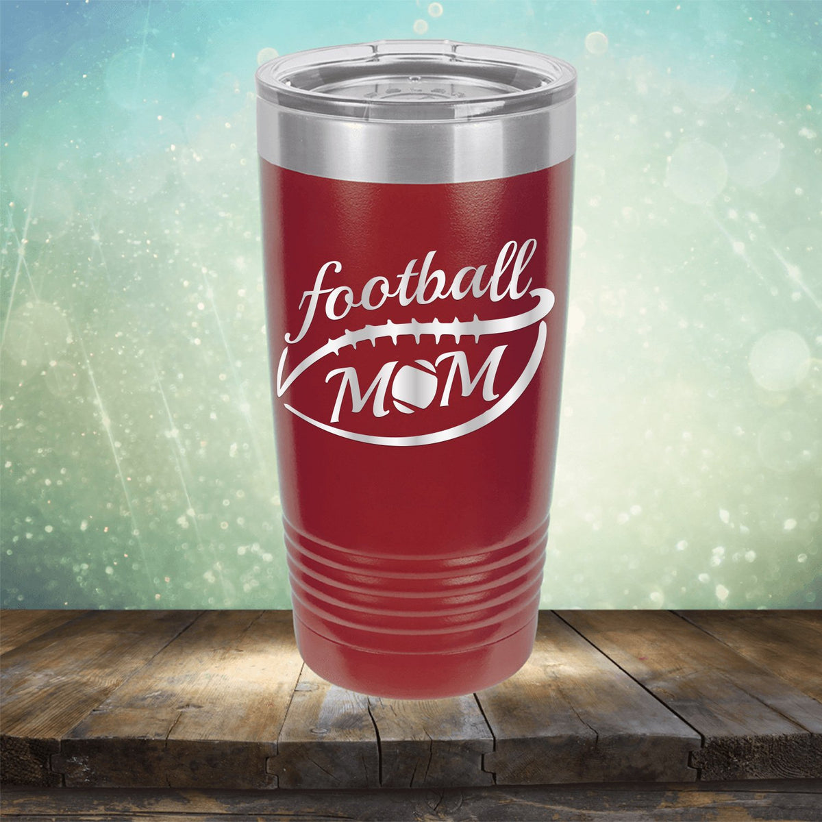 Football Mom - Laser Etched Tumbler Mug